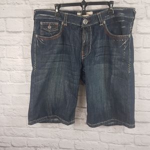 Laguna Beach Denim Skull Accented Denim Jean Shorts
